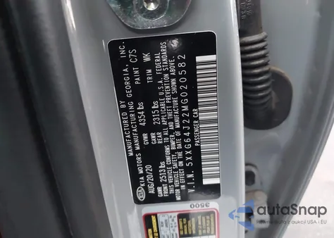 2021 Kia K5 Gt-Line from USA, damaged, VIN 5XXG64J22MG020582